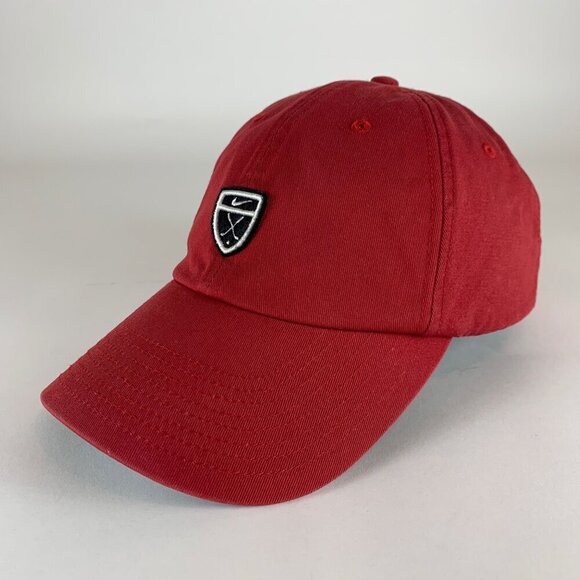 Nike Golf Y2K Mens Red Relaxed Fit Strapback Hat - Picture 1 of 5